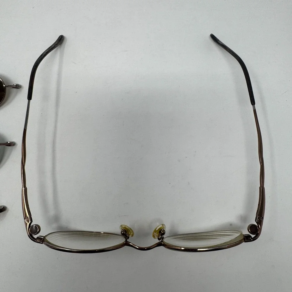 Vintage‎ Sunglasses w/ Magnetic Changeable Lenses Hippy Round Frames